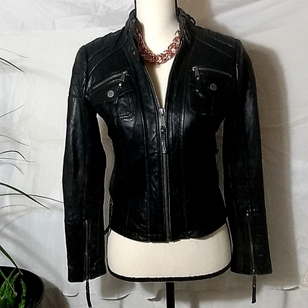 Michael Michael Kors Women's Black Biker Jacket